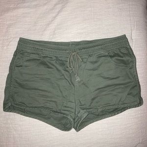Khaki green shorts